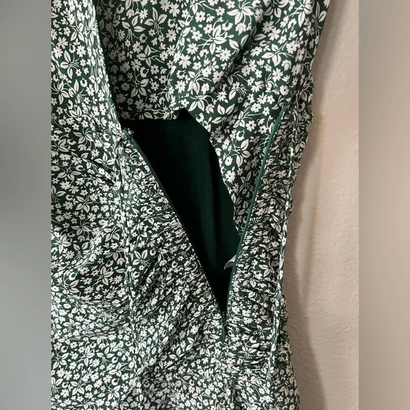 Veronica Beard Silk Marla Floral Ruffle Mini Dress in Green Women’s Size 0 - Picture 9 of 16